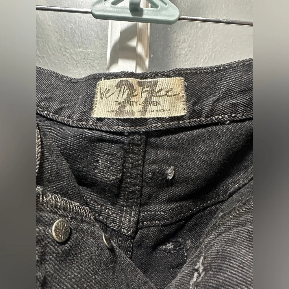 NWT Free People Washed Black Distressed Shorts. - Picture 6 of 16